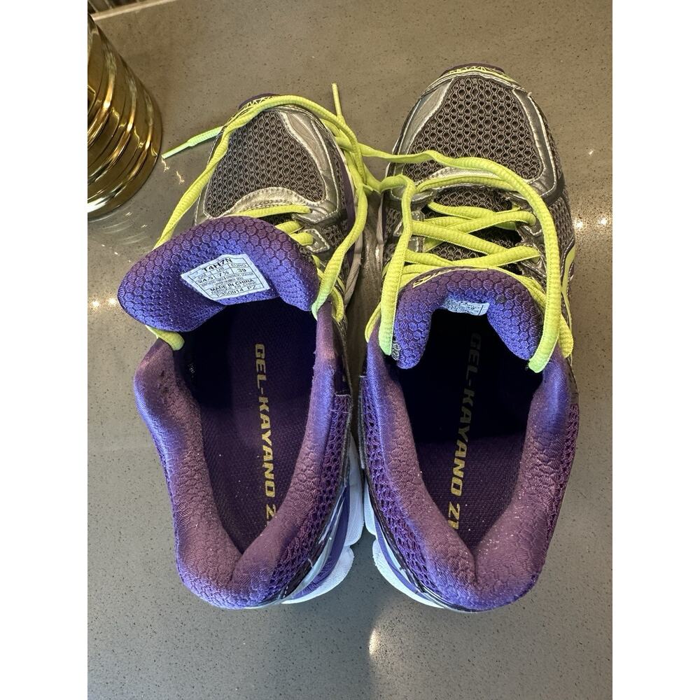 ASICS GEL Kayano 21 Women’s US 7.5 EU 39 Gray Purple Running Shoes T4H7N - Picture 6 of 16